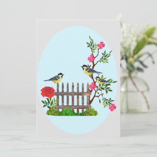 Carte de printemps (Debout devant)