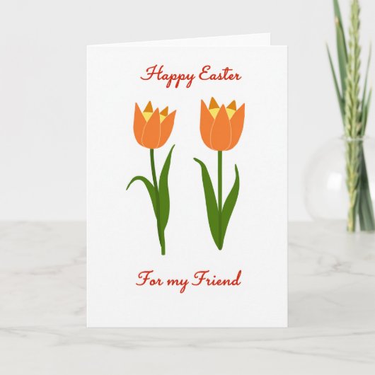 Carte de printemps à la fleur orange (Devant)