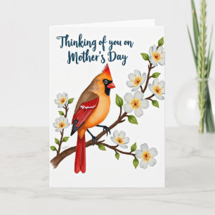 Carte de printemps à pois avec oiseau