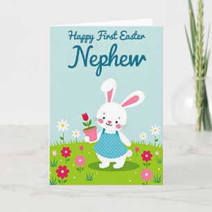 Carte de printemps au tablier à pois