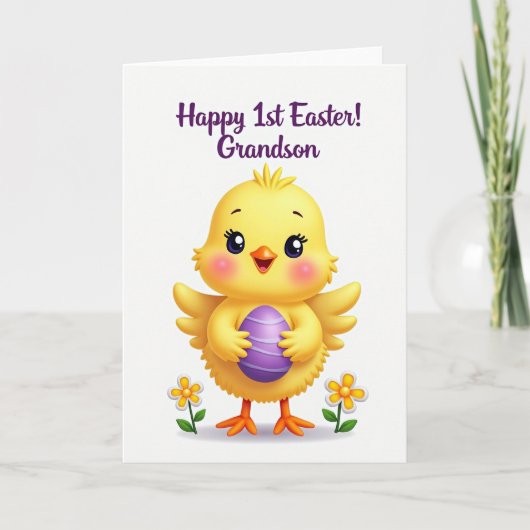 Carte de printemps Bébé Oiseau Mignon (Devant)