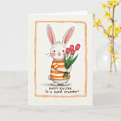 Carte de printemps Bouquet de lapin (Fleur jaune)