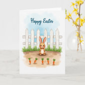 Carte de printemps Bunny And Veggies (Fleur jaune)