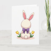 Carte de printemps Bunny Bow (Devant)