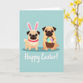 Carte de printemps canine festive (Fleur jaune)