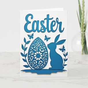 Carte de printemps élégante de lapin de Pâques