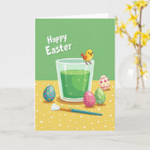 Carte de printemps en or faux (Fleur jaune)