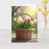 Carte de printemps fleurie douce (Fleur jaune)