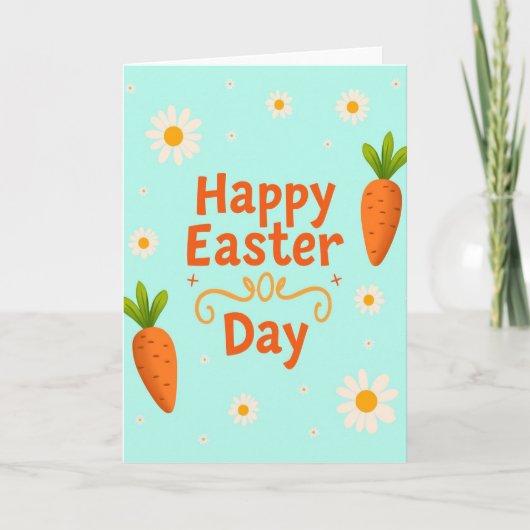 Carte de printemps florale orange (Devant)