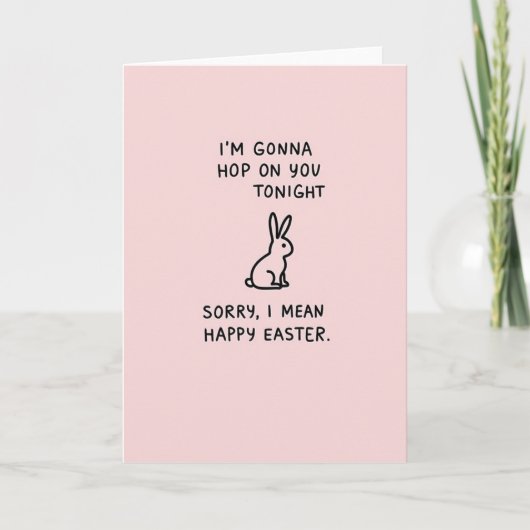 Carte de printemps Funny Bunny (Devant)