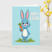 Carte de printemps Happy Hare (Fleur jaune)