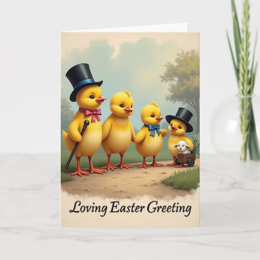 Carte de printemps Hatchling Friends (Devant)