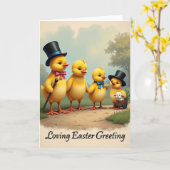 Carte de printemps Hatchling Friends (Fleur jaune)