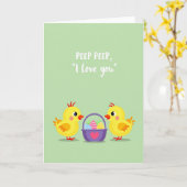 Carte de printemps Je t'aime (Fleur jaune)