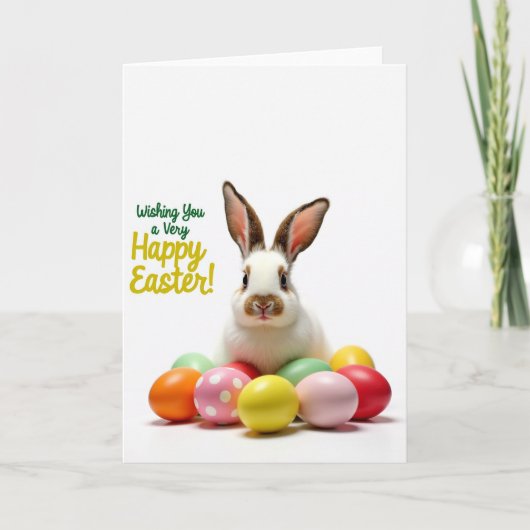 Carte de printemps Lapin Fluffy (Devant)