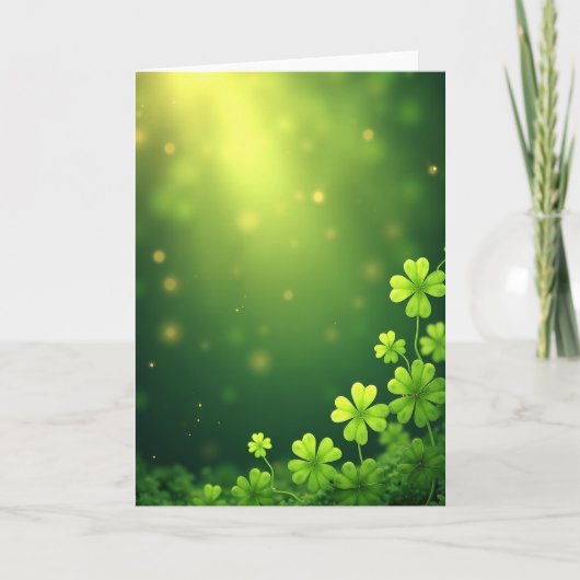 Carte de printemps Lucky Shamrock (Devant)