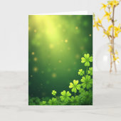 Carte de printemps Lucky Shamrock (Fleur jaune)