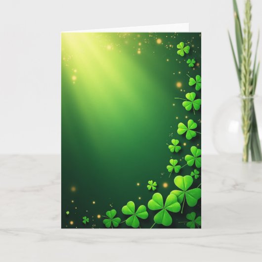 Carte de printemps Lucky Shamrocks (Devant)