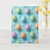 Carte de printemps ovale décorée (Fleur jaune)