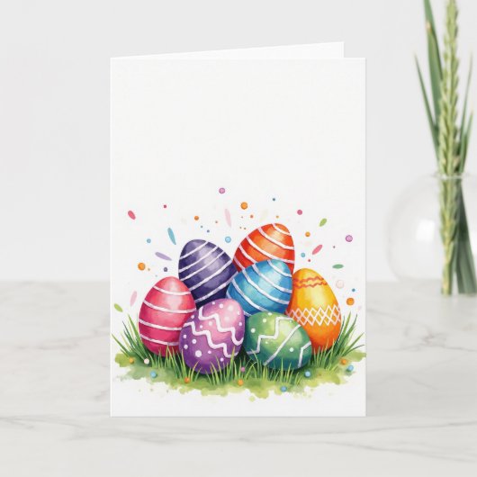 Carte de printemps ovale peinte (Devant)