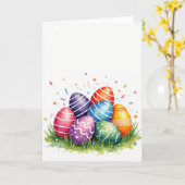 Carte de printemps ovale peinte (Fleur jaune)