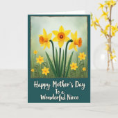 Carte de printemps pour la plus douce des mamans (Fleur jaune)