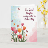 Carte de printemps pour la plus douce des mamans (Fleur jaune)