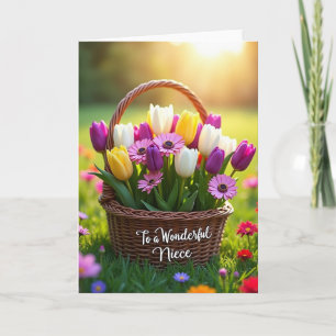 Carte de printemps pour une douce nièce