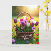 Carte de printemps pour une douce nièce (Fleur jaune)