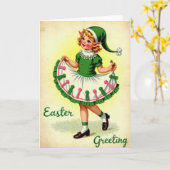 Carte de printemps vintage joyeuse (Fleur jaune)
