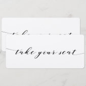 Carte de prise de siège de mariage en calligraphie (Devant / Derrière)