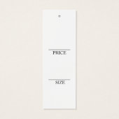 Carte de prix d'affichage à accrochage simple en n (Dos)