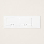 Carte de prix d'affichage de pendage noir simple (Dos)