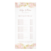 carte de prix de conception en marbre rose (Devant)