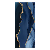 carte de prix de grille bleu aquarelle (Dos)