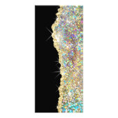 carte de prix de la parties scintillant en or étin (Dos)