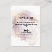 Carte de prix de l'encre d'alcool violet (Devant)