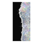 carte de prix de parties scintillant argent mousse (Dos)