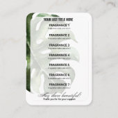 Carte de prix des produits botaniques tropicaux (Dos)