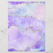 carte de prix parties scintillant d'agate d'argent (Dos)