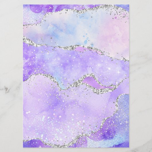 carte de prix parties scintillant d'agate d'argent (Dos)