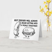 Carte de problème Best Friends Hamburger & Hotdog (Fleur jaune)