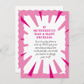 Carte de problème mathématique de la Fête des Mère (Devant / Derrière)