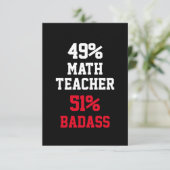 Carte de prof de maths badass (Debout devant)