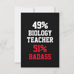 Carte de professeur de biologie badass