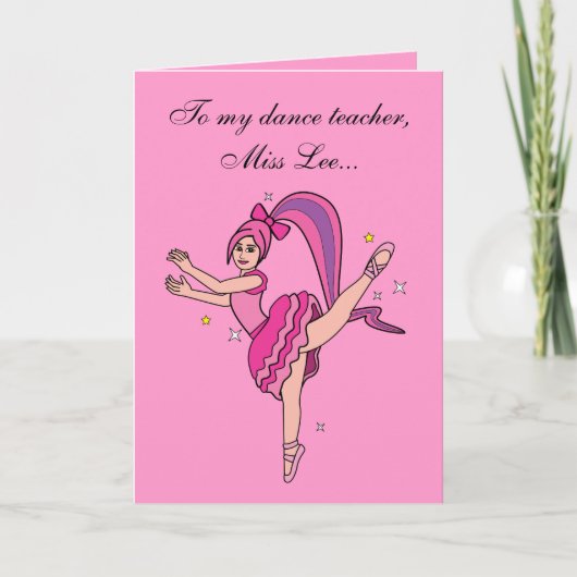 Carte de professeur de danse Merci : personnalisab (Devant)