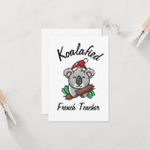 Carte de professeur de français Koalafied (Devant/Arrière en situation)