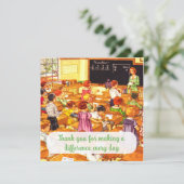 Carte de professeur de Merci de classe vintage des (Debout devant)
