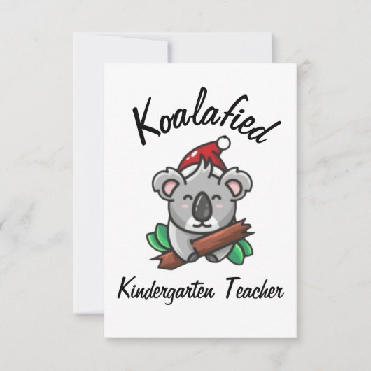 Carte de professeur d'école maternelle Koalafied (Devant)