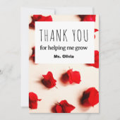 Carte de professeur Merci Design d'appréciation él (Devant)